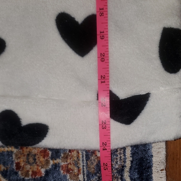 Angel Cult White Long Sleeve Fluffy Shirt with Black Hearts - Picture 6 of 7